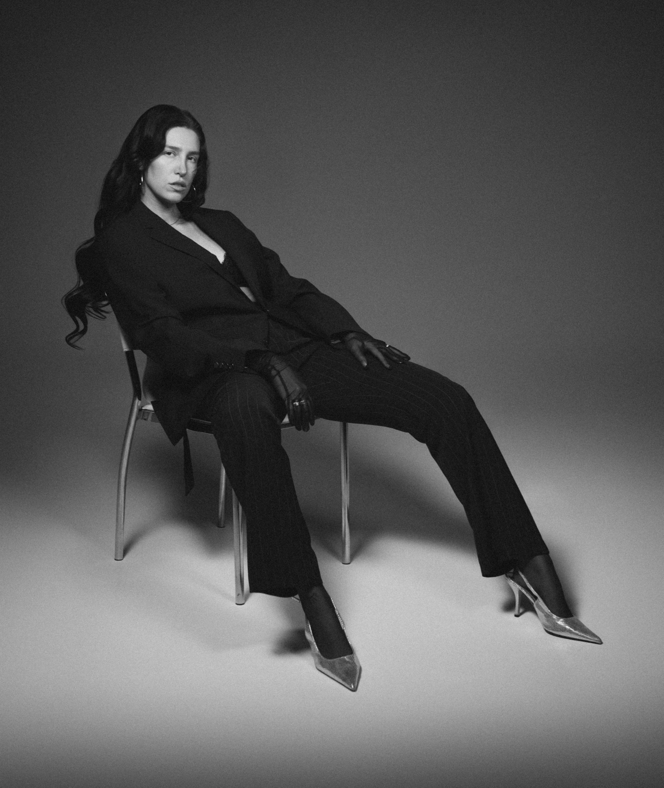 lauren black and white chair